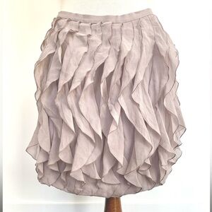 Club Monaco-Elegant Ruffled Skirt in Cream